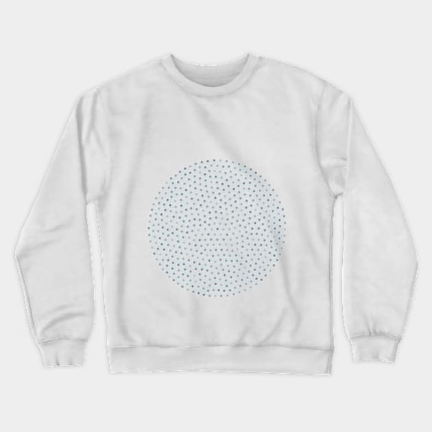 Dotwork - circles in blue an grey isolated on background Crewneck Sweatshirt by schtroumpf2510